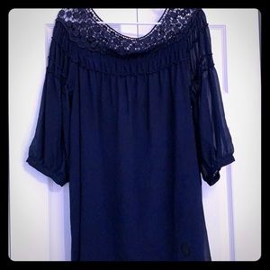 Navy Blue Shirt Dress